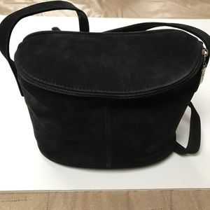CLAUDIO FERRICI BLACK SUEDE SHOULDER BAG